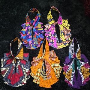 New Colorful Ankara Patterned Collars Set